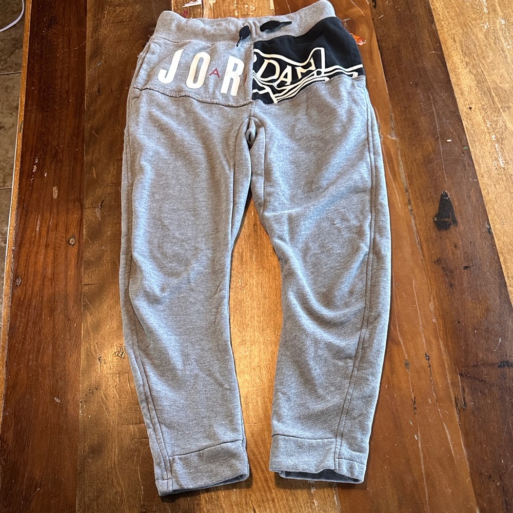 Jordan Kids Gray and Black Joggers